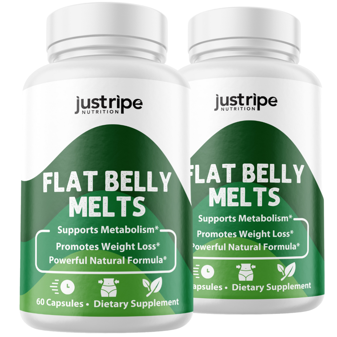 2 Pack Flat Belly Melts Supplement- Supports Metabolism Advanced Formula 60 Caps