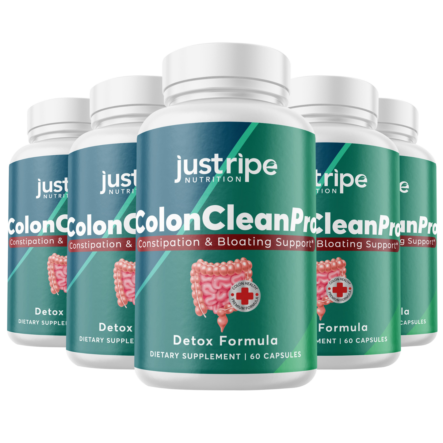 5 Pack Colon Clean Pro Natural Digestive Support Supplement for Gut Health 60ct