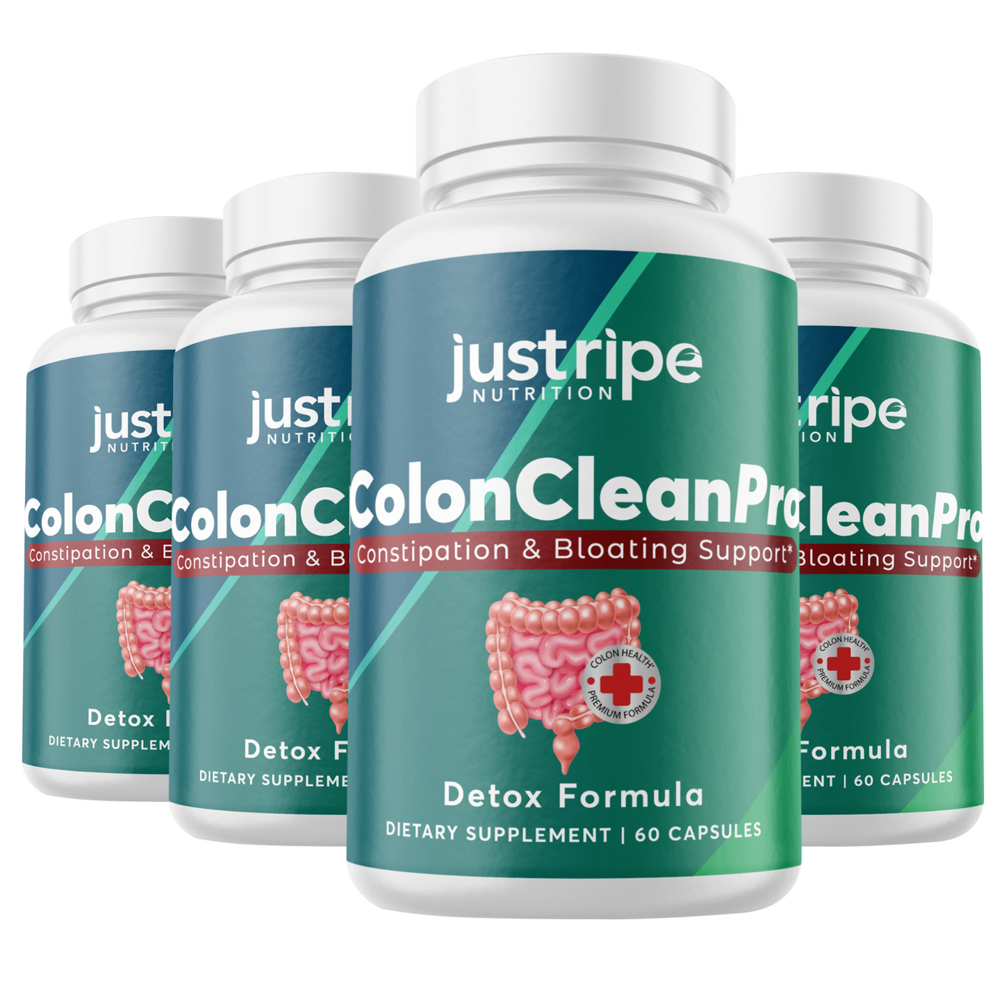 4 Pack Colon Clean Pro Natural Digestive Support Supplement for Gut Health 60ct