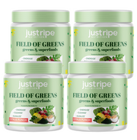 4pk Just Ripe Field of Greens, Super Greens Powder Smoothie Mix for Boost Energy