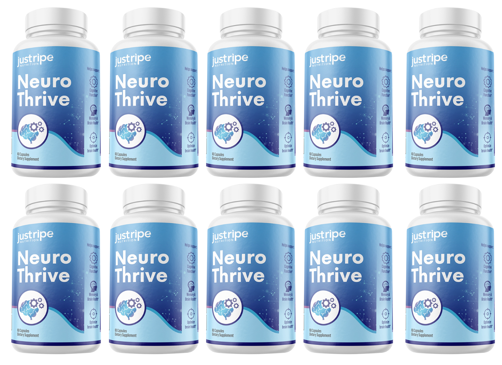 Neuro-Thrive Supports Cognitive Function Memory & Brain Health, 10 Pack