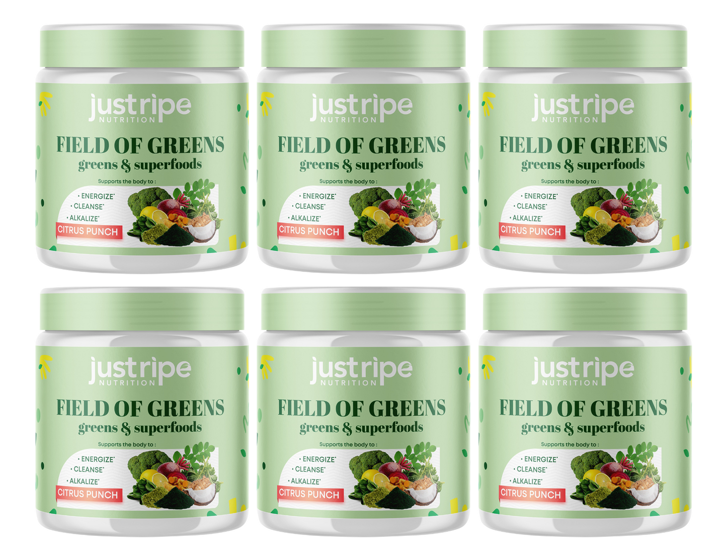 Field of Greens by Just Ripe, 6 Bottles