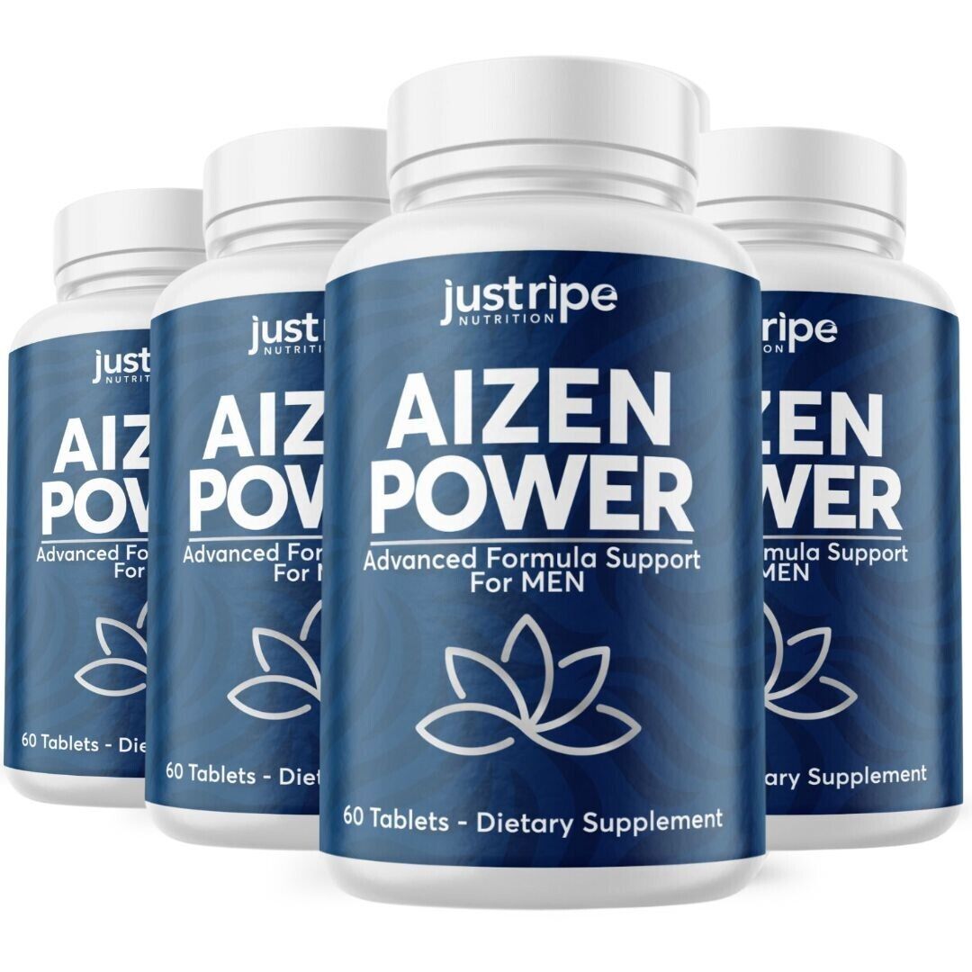 4 Pack Aizen Power Male Supplement for Drive & Energy 60ct